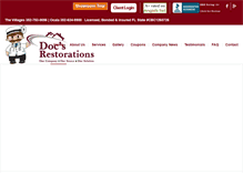 Tablet Screenshot of docsrestorations.com